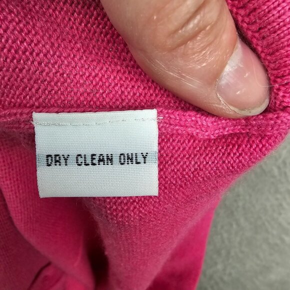 Real Clothes Cardigan Womens Small Pink Silk Cashmere Sweater Career Office Saks - Picture 10 of 10